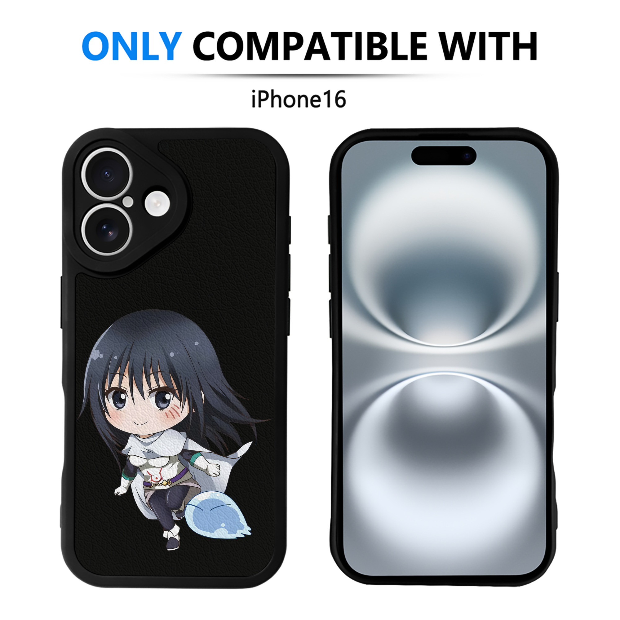 （画像用） 転スラ Regarding Reincarnated to Slime 【iPhone 16シリーズ対応】シリコンスマホケース（レザー調） 材質：シリコン
